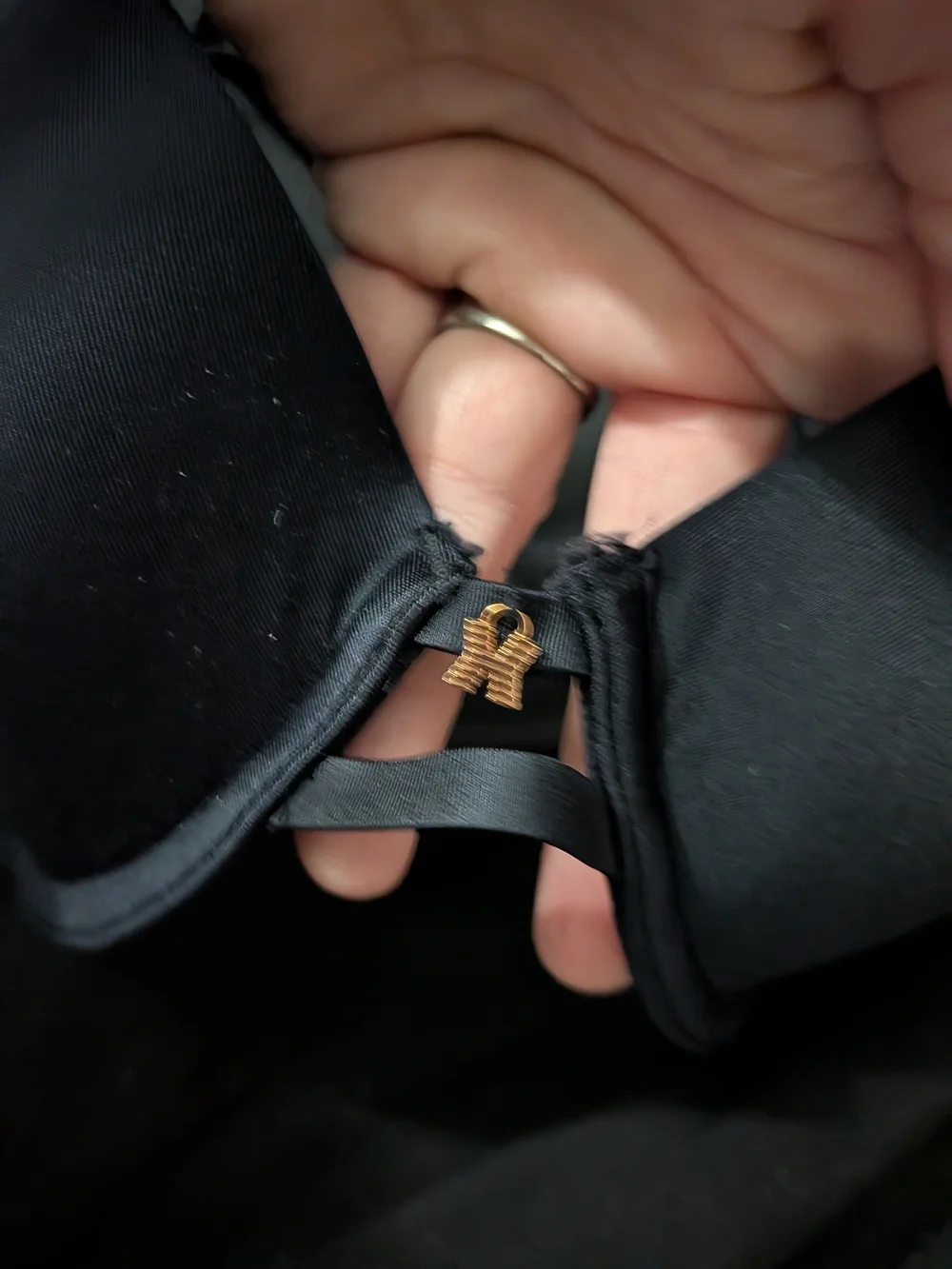 Savage X Fenty Black Padded Underwire Bra with Gold Accent